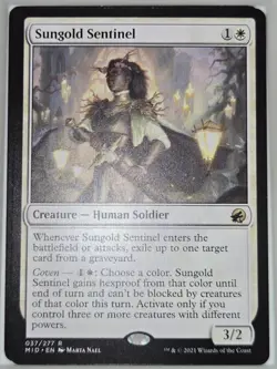 MTG Sungold Sentinel Innistrad: Midnight Hunt 037 Regular Rare - Image 2