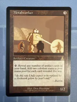 Metalworker - Urza's Destiny - Magic: The Gathering Vintage 1999 WOTC RARE - Image 1