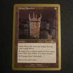 Grim Monolith - Kai Budde - 1999 ~ Moderately Played World Championship J MTG Ma - Image 1