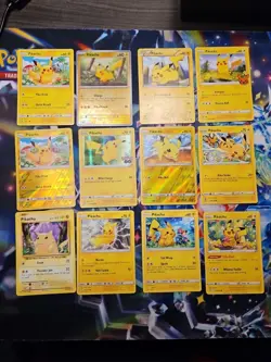 Lot of 30 Pikachu Pokemon TCG Trading Cards (Base Set, Arceus, Holos, Promos) - Image 5