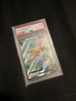 2021 POKEMON SWORD & SHIELD EVOLVING SKIES #192 FULL ART/DRAGONITE V PSA 9 - Image 2