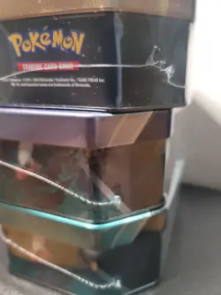 LOT OF 3 Pokemon TCG Triple Whammy Tin Set TYRANITAR SLAKING DARKRAI NEW SEALED! - Image 2