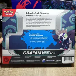 Pokemon TCG Grafaiai EX box new and sealed 4 booster packs 3 promo cards - Image 2