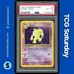 1999 POKEMON FOSSIL #8/62 HYPNO HOLO RARE PSA 6 - Image 1