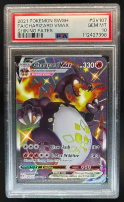 2021 Pokemon SWSH Shining Fates Charizard VMAX Shiny Vault #SV107/SV122 PSA 10 - Image 1