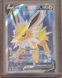 Jolteon V 177/203 SWSH07: Evolving Skies Full Art Ultra Rare Holo Pokemon TCG - Image 1