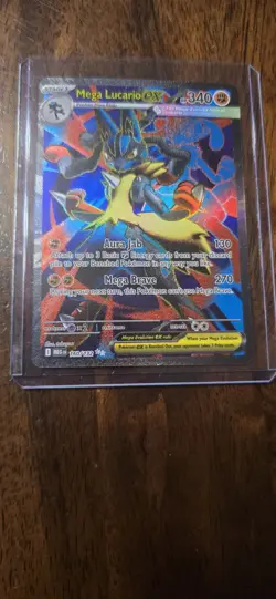 Pokemon TCG Mega Lucario EX 160/132 Ultra Rare Holo Card Mega Evolutions - Image 1