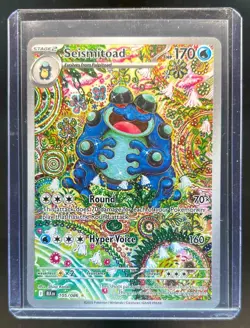 2025 Pokemon Black Bolt Seismitoad Illustration Rare #105/086 - Image 1
