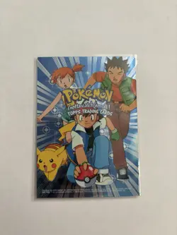 1999 Topps Pokemon Movie Animation Edition Checklist Holo Blue Logo - Image 1