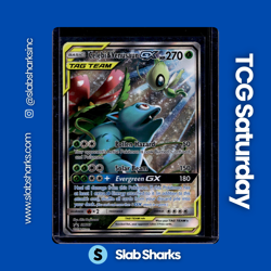 2016 POKEMON SUN & MOON BLACK STAR PROMO #SM167 CELEBI & VENUSAUR GX TAG TEAM - Image 1