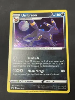 Pokemon TCG Sword & Shield Umbreon SWSH129 Black Star Promo Cosmos Holo NM/M - Image 1