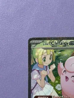 TCG Pokemon English Lillie's Clefairy ex 184/159 Sv09: Journey Together Holo - Image 3