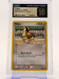 Pokemon Pidgey 12/17 from Pop Series 4 in a CGC Pristine 10 !! - Image 1