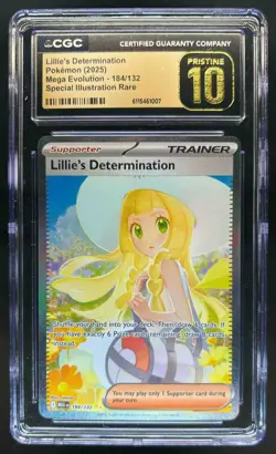 2025 Pokemon Lillie's Determination SIR Rare #184/132 CGC 10 Pristine - Image 1