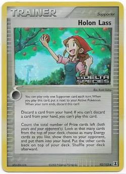 Holon Lass [Reverse Holo] #92 Pokemon Delta Species - Image 1