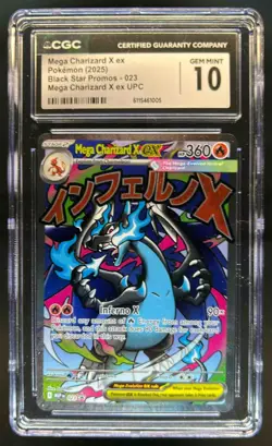 2025 Pokemon Black Star Promos Mega Charizard X ex #023 CGC 10 - Image 1