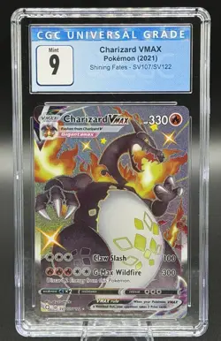 Pokemon Charizard VMAX Shining Fates: Shiny Vault SV107/SV122 Shiny Holo CGC 9 - Image 1