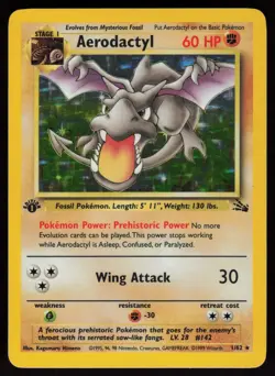 Aerodactyl 1/62 Rare Fossil Holo 1st Edition Pokemon - Image 1