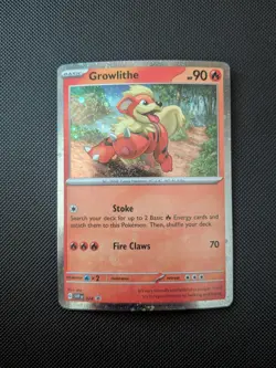 Pokemon Paldea Evolved Growlithe SVP 024 Black Star Promo Cosmos Holo Rare NM - Image 1