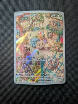 Pokemon TCG Bramblin 198/193 Illustration Rare Holo Paldea Evolved 2023 NM - Image 1