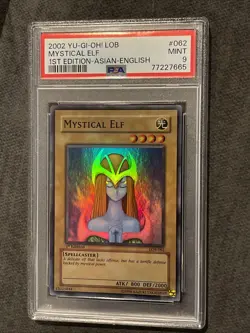 2002 Yu-Gi-Oh!, Legend Of Blue Eyes, Mystical Elf 1st Edition PSA 9 - Image 1