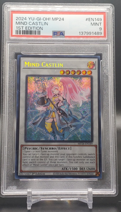 PSA 9 2024 Yu-Gi-Oh! MP24 Mind Castlin 1st Edition Secret Rare EN149 - Image 1