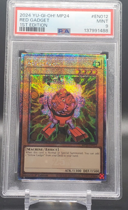 PSA 9 2024 Yu-Gi-Oh! MP24 Red Gadget 1st Ed Quarter Century Secret Rare EN012 - Image 1