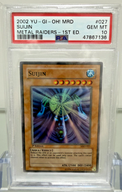 Yu-Gi-Oh! Suijin Metal Raiders 1st Edition Super Rare MRD-027 PSA 10 Gem Mint - Image 1