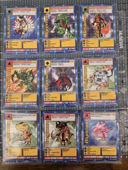 Vintage 1999 Digimon & 1996 Yugioh Binder Pages Movie Promos Holos Rares Commons - Image 3