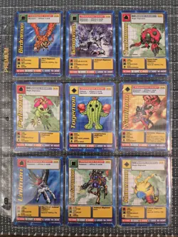 Vintage 1999 Digimon & 1996 Yugioh Binder Pages Movie Promos Holos Rares Commons - Image 4