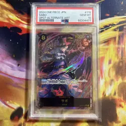 PSA 10 GEM MINT JAPANESE ONE PIECE 2024 SABO OP07-118 ALTERNATE ART - Image 1