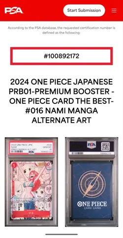 PSA 10 Nami Manga Alternate Art PRB01-016 One Piece Japanese 2024 GEM MINT Ships - Image 3