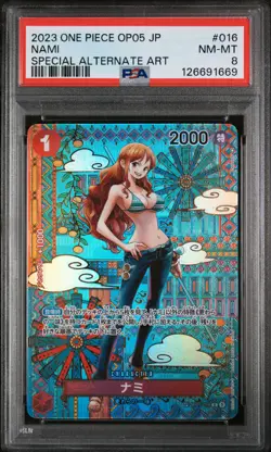 PSA 8 - Nami - OP01 016 SP OP05 - Japanese One Piece - Awakening of the New Era - Image 1