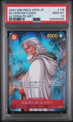 PSA 10 - Silvers Rayleigh - OP08 118 AA SEC - Japanese - One Piece - Two Legends - Image 1
