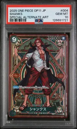 PSA 10 - Shanks - ST16 004 SP OP11 - Japanese One Piece - A Fist of Divine Speed - Image 1