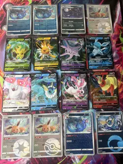 Pokemon 16 Card Lot nm V Eevee Jolteon Sylveon Flareon HOLO Rare Hits Only F26 - Image 1