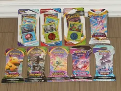 POKEMON Trading Cards 9X MIX LOT Sword and Shield Vivid Voltage Blister Pack NEW - Image 1