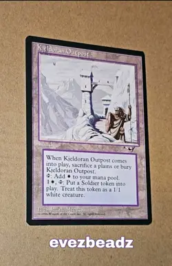 EvezBeadz MTG Kjeldoran Outpost Ice Age 1996 NM Ungraded Raw Rare Land Card - Image 1