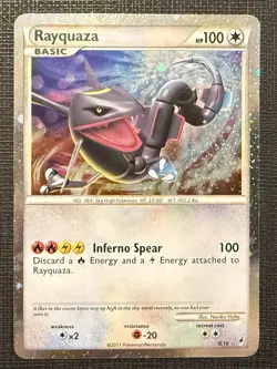2011 POKEMON CALL OF LEGENDS #SL10 SHINY RAYQUAZA-HOLO TCG CARD VINTAGE RARE - Image 1