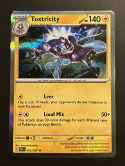 Toxtricity 072/197 Obsidian Flames Holo Rare Pokemon Card TCG NM/LP - Image 1
