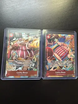 Lucky Roux PRB-02 Alt Art + OP09 Treasure Rare x2 Card Lot One Piece - Image 1