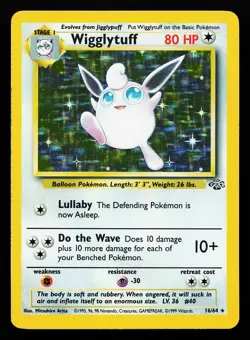 Wigglytuff 16/64 Holo Rare Jungle Pokemon Card - Image 1