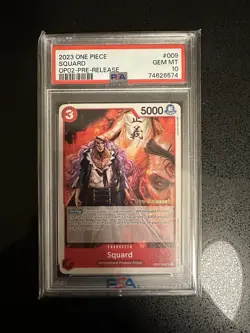 One Piece Card Game - Squard- Paramount War Pre-Release OP02-009 PSA 10 - Image 1