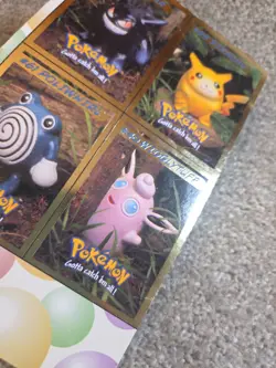 Pokemon Cards Nintendo Trading 1999 Hasbro Toy Wishes Magazine Set Of 4 UNCUT - Image 2