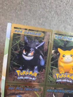 Pokemon Cards Nintendo Trading 1999 Hasbro Toy Wishes Magazine Set Of 4 UNCUT - Image 5