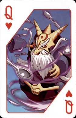 Pokemon 1000th Episode Playing Card Set Mega Alakazam Q of Hearts - Image 1