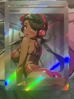 Pokemon Mallow Anime Waifu Custom DIY Trainer Art Pokemon card - Image 1