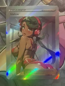 Pokemon Mallow Anime Waifu Custom DIY Trainer Art Pokemon card - Image 2