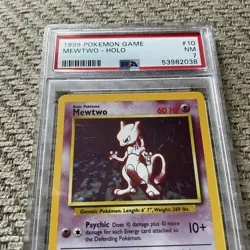 PSA 7 NM Mewtwo 10/102 Base Set Holo Pokemon Trading Card Fresh Grade - Image 2