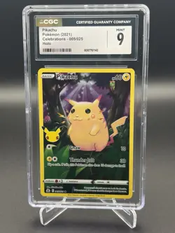 Pikachu Holo Card 005/025 CGC 9 - Pokemon TCG Celebrations - 25th Anniversary - Image 1